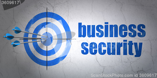 Image of Privacy concept: target and Business Security on wall background