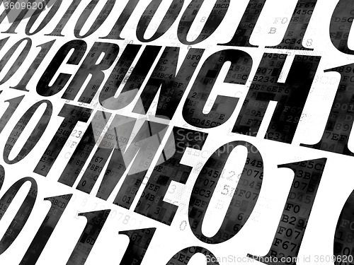 Image of Business concept: Crunch Time on Digital background