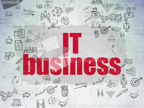 Image of Business concept: IT Business on Digital Paper background