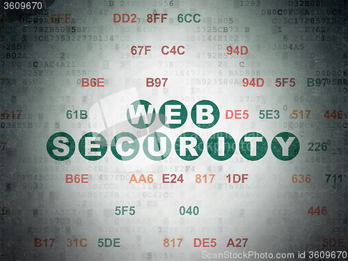 Image of Protection concept: Web Security on Digital Paper background