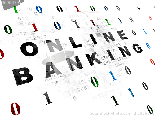 Image of Finance concept: Online Banking on Digital background