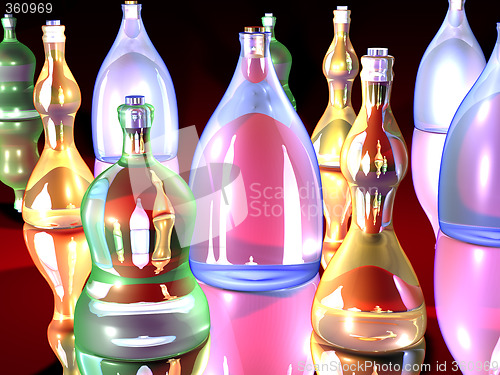 Image of Gaudy Bottles