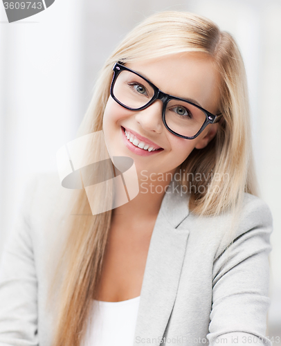 Image of businesswoman with glasses