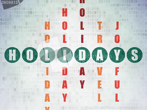 Image of Entertainment, concept: Holidays in Crossword Puzzle