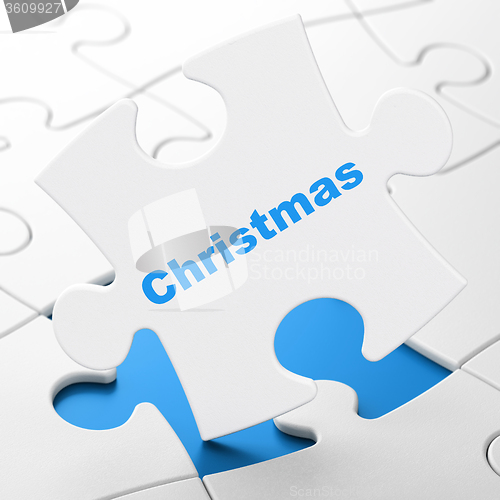 Image of Entertainment, concept: Christmas on puzzle background