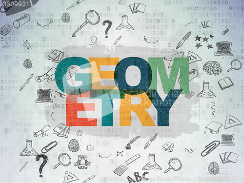 Image of Learning concept: Geometry on Digital Paper background
