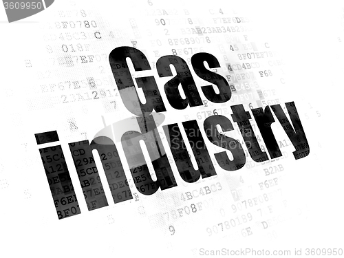 Image of Industry concept: Gas Industry on Digital background