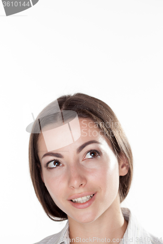 Image of closeup picture of a beautiful business woman\'s face