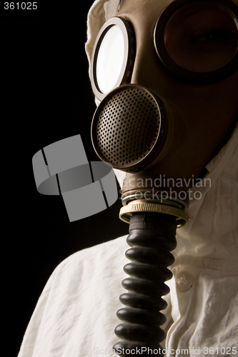 Image of Person in gas mask