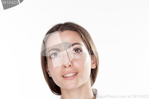 Image of closeup picture of a beautiful business woman\'s face