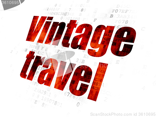 Image of Tourism concept: Vintage Travel on Digital background