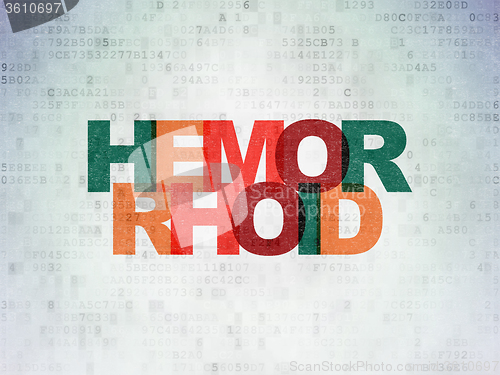 Image of Healthcare concept: Hemorrhoid on Digital Paper background