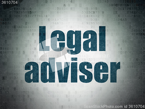 Image of Law concept: Legal Adviser on Digital Paper background