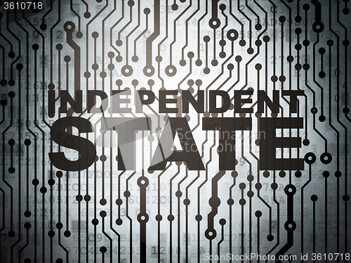 Image of Political concept: circuit board with Independent State