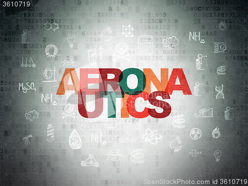 Image of Science concept: Aeronautics on Digital Paper background