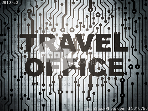 Image of Tourism concept: circuit board with Travel Office