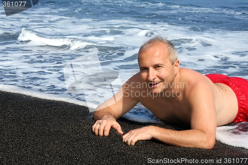 Image of Black sand beach