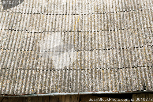 Image of old weathered grey roof texture