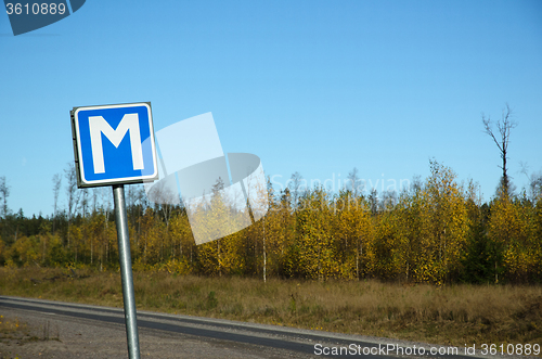 Image of Passing point in a fall landscape