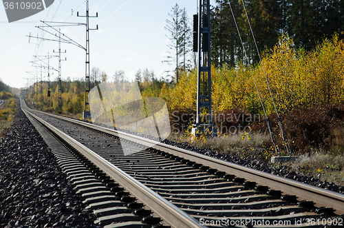 Image of Railroad tracks closeup