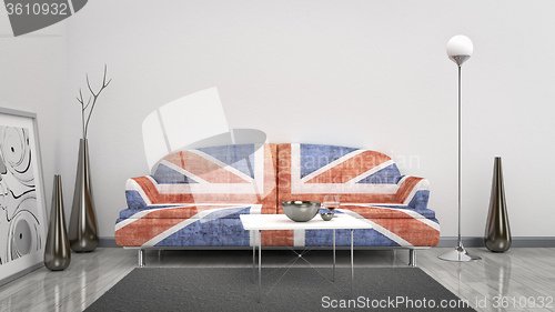 Image of Great Britain flag sofa