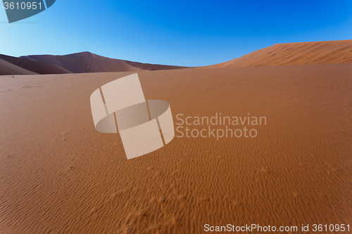 Image of beautiful sunrise landscape of hidden Dead Vlei