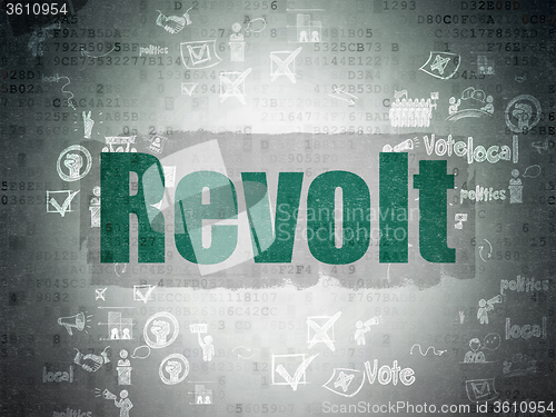 Image of Political concept: Revolt on Digital Paper background