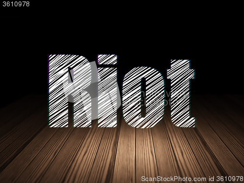 Image of Politics concept: Riot in grunge dark room