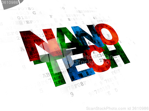 Image of Science concept: Nanotech on Digital background
