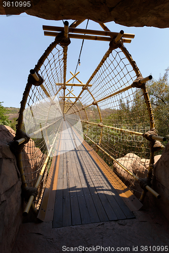 Image of suspension rope bridge in Sun City South Africa