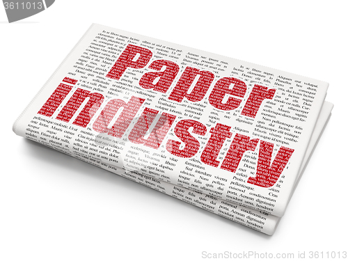 Image of Manufacuring concept: Paper Industry on Newspaper background