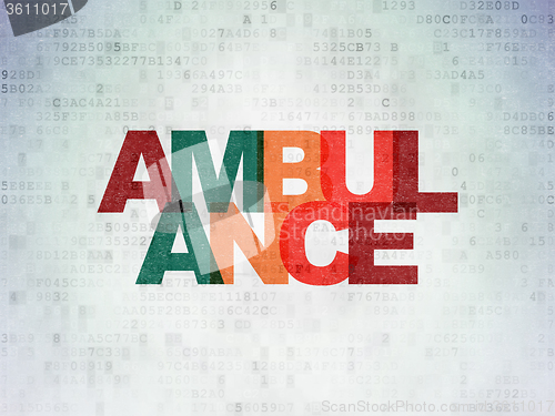 Image of Healthcare concept: Ambulance on Digital Paper background