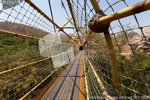 Image of suspension rope bridge in Sun City South Africa