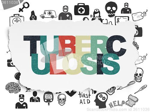 Image of Healthcare concept: Tuberculosis on Torn Paper background