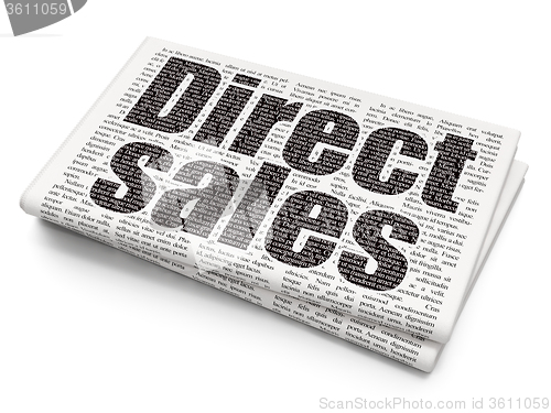 Image of Marketing concept: Direct Sales on Newspaper background