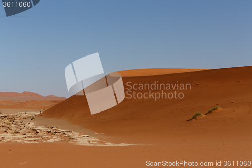 Image of beautiful sunrise landscape of hidden Dead Vlei