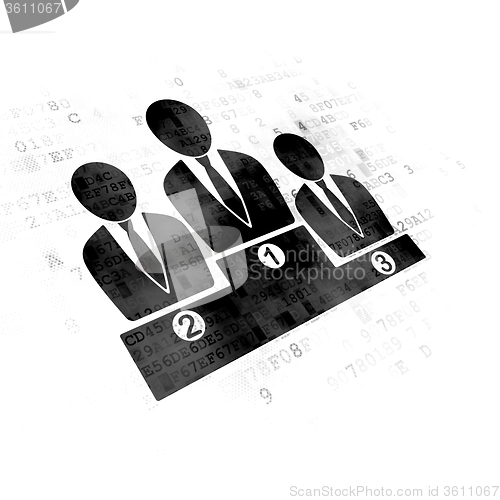 Image of News concept: Business Team on Digital background