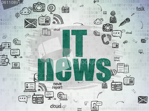 Image of News concept: IT News on Digital Paper background