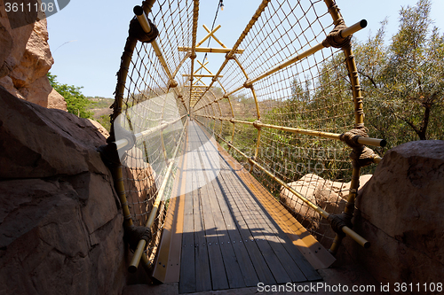 Image of suspension rope bridge in Sun City South Africa