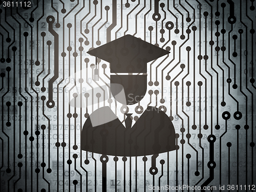Image of Science concept: circuit board with Student