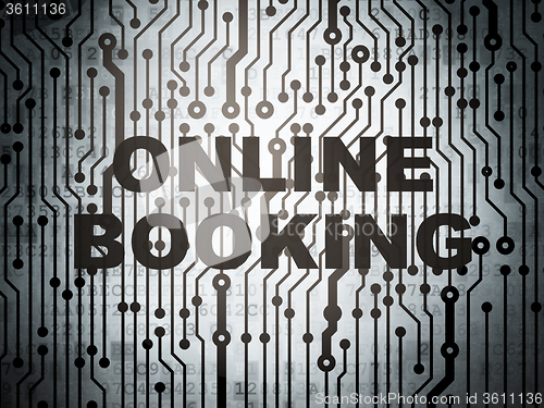 Image of Vacation concept: circuit board with Online Booking