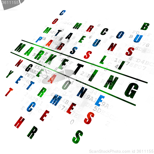 Image of Marketing concept: Marketing in Crossword Puzzle