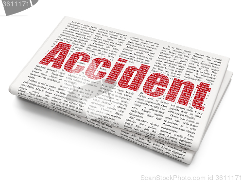 Image of Insurance concept: Accident on Newspaper background