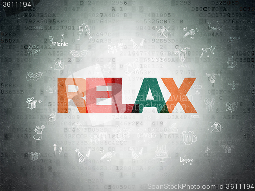 Image of Holiday concept: Relax on Digital Paper background