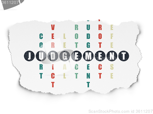 Image of Law concept: Judgement in Crossword Puzzle