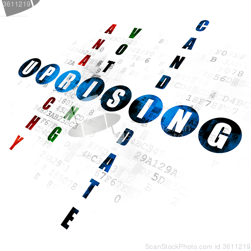 Image of Politics concept: Uprising in Crossword Puzzle