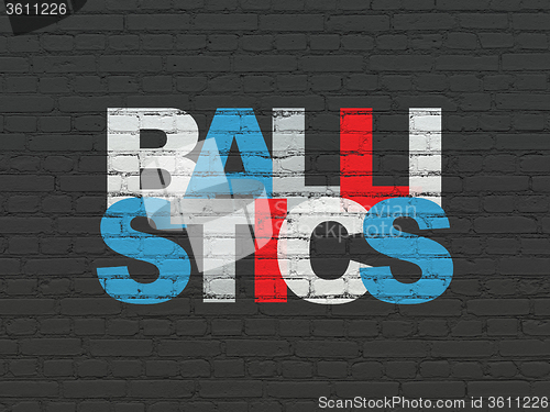 Image of Science concept: Ballistics on wall background