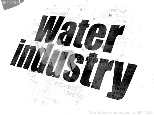 Image of Manufacuring concept: Water Industry on Digital background