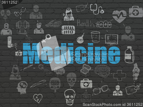 Image of Healthcare concept: Medicine on wall background