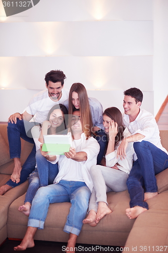 Image of group of friends taking selfie